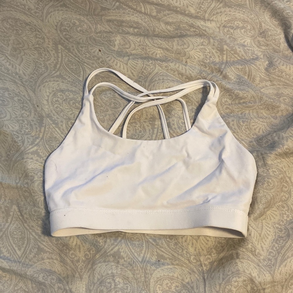 White sports bra